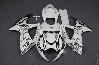 Комплект пластика для мотоцикла Suzuki GSX-R600,750 06-07 Corona Extra бело-черный