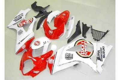 Комплект пластика для мотоцикла Suzuki GSX-R1000 07-08 Lucky Strike бело-красный