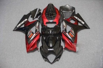 Комплект пластика для мотоцикла Suzuki GSX-R1000 07-08 Черно-Красный