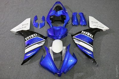 Комплект пластика для мотоцикла Yamaha YZF-R1 12-14 Сине-черно-белый (заводской)