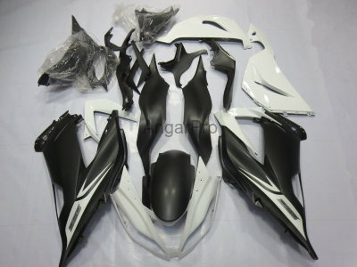 Комплект пластика для мотоцикла Kawasaki ZX-6R 13-15 Бело-Чёрный Заводской