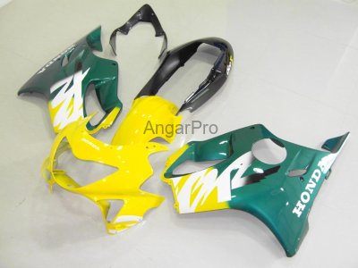Комплект пластика для мотоцикла Honda CBR600 F4 99-00 Желто-Зелено-Черный