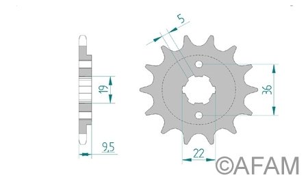 AFAM мото звезда ведущая afam 20308-14