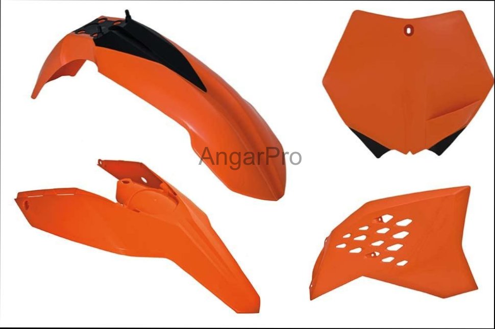 Мотошина Компл. пласт. R-Tech KTM SX,SXF 125,505 07-10, EXC,EXCF 125,530 08-11 (R-KITKTM-OEM-505) оранжево-черный
