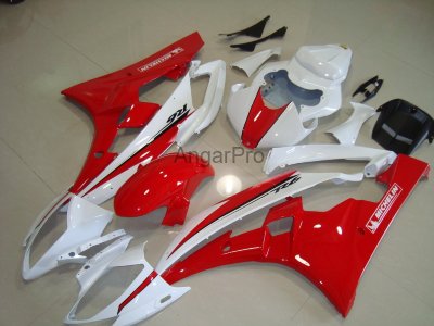 Комплект пластика для мотоцикла Yamaha YZF-R6 06-07 Красно-Белый 2