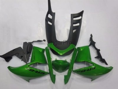 Комплект пластика для мотоцикла Kawasaki ER-6N 09-12 Зелено-Черный заводской