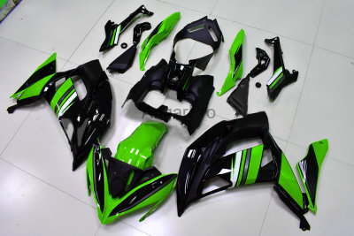 Комплект пластика для мотоцикла Kawasaki ER-6F 17-19 Зелено-Черный