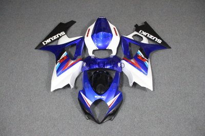 Комплект пластика для мотоцикла Suzuki GSX-R1000 07-08 Бело-Синий COLOR+