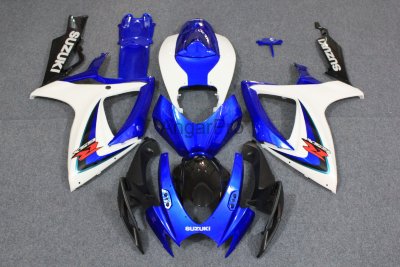 Комплект пластика для мотоцикла Suzuki GSX-R600,750 06-07 Сине-Белый COLOR+