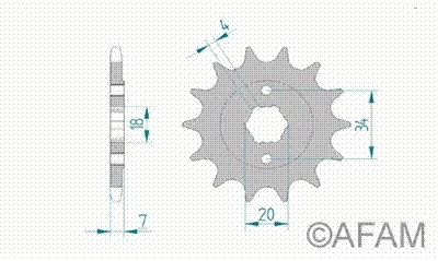 AFAM мото звезда ведущая afam 20202-11