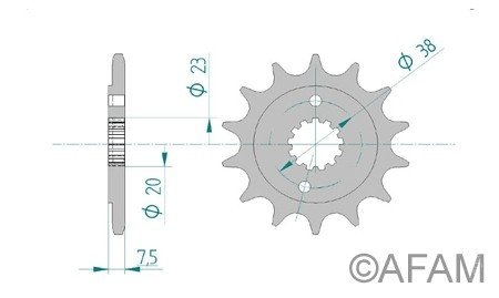 AFAM мото звезда ведущая afam 22405+14
