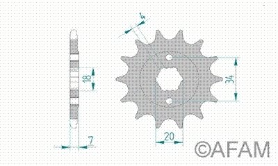 AFAM мото звезда ведущая afam 20202-13