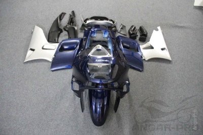 Комплект пластика для мотоцикла Kawasaki ZZR400,600 93-07 Сине-Серебристый