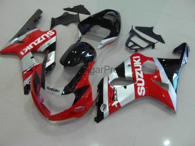 Комплект пластика для мотоцикла Suzuki GSX-R1000 00-02 Красно-Серебристый