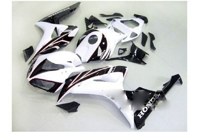 Комплект пластика для мотоцикла Honda CBR1000RR 06-07 Черно-белый