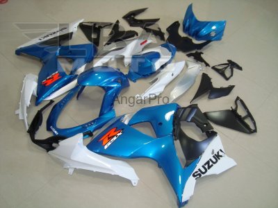 Комплект пластика для мотоцикла Suzuki GSX-R1000 09-15 Сине-Белый с полосой