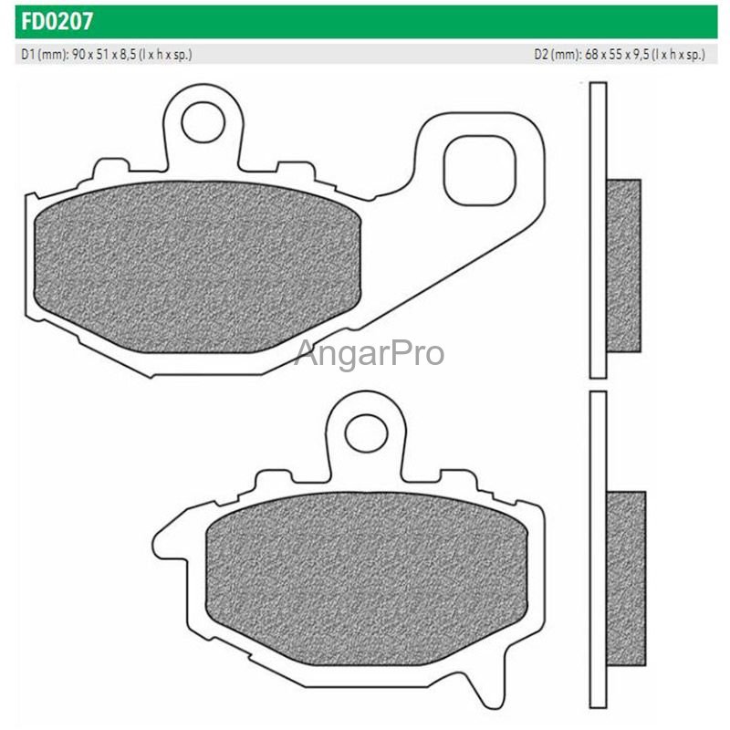 Тормозные колодки дисковые Newfren FD0207TS ROAD TOURING SINTERED (FDB2012ST) по лучшей цене