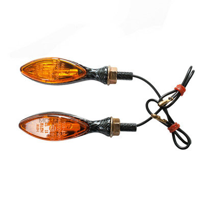 Поворотники на мотоцикл EMGO (пара) ''RABBIT EARS'', цвет Оранжевый, цвет Карбон
