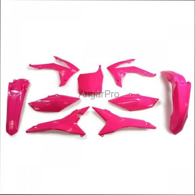 Комплект пластика R-Tech Honda CRF250R 14-17, CRF450R 13-16 (R-KITCRF-FU0-517) неоновый розовый