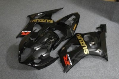 Комплект пластика для мотоцикла Suzuki GSX-R1000 03-04 Черный с золотыми наклйками