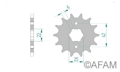 AFAM мото звезда ведущая afam 20302-15