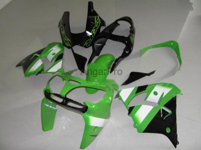 Комплект пластика для мотоцикла Kawasaki ZX-9R 00-01 Зелено-черный