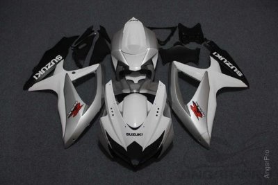 Комплект пластика для мотоцикла Suzuki GSX-R600,750 08-10 Бело-Серебрянный